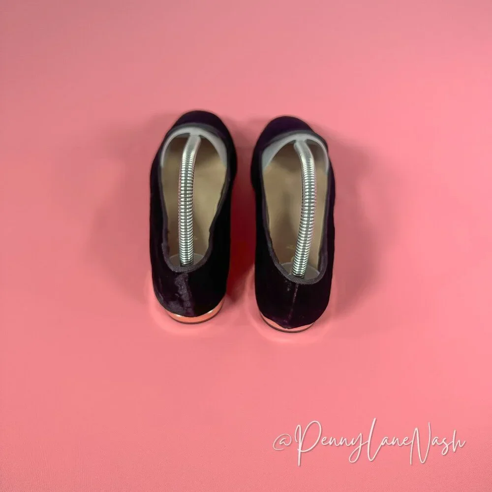 Aldo Danilova Velvet Flat Shoes Size 7.5 Black - Picture 5 of 8